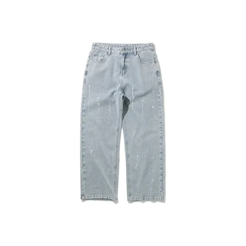 Bershka Slim-fit jeans in lichtblauw