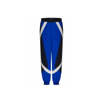LOUIS VUITTON SS22 Knitted Sports Pants Men's Blue