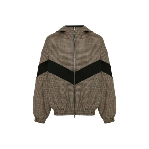 Golden Goose Checked Hooded Zip Up Jacket