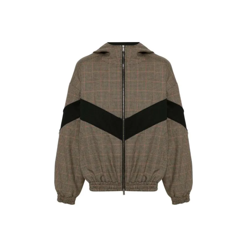 Golden Goose Deluxe Brand Checked Hooded Zip Up Jacket-0