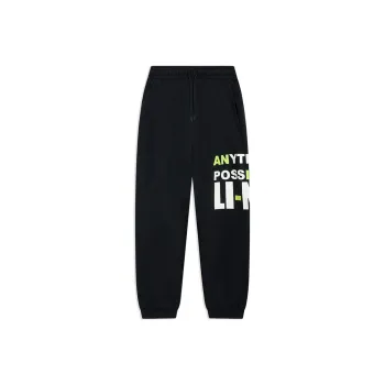 LiNing Sports Life Collection Knitted Sweatpants Men's Black