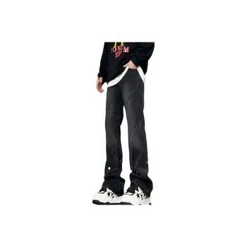 POLAR BEAR Jeans Unisex Black Gray Color