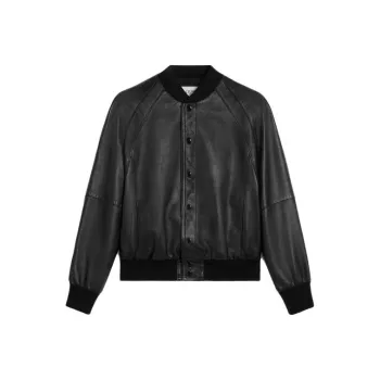 CELINE FW23 Leather Jacket Men's Black