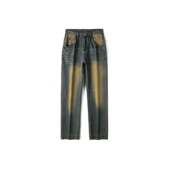 SONGS ALONG Jeans Unisex Yellow Mud Green
