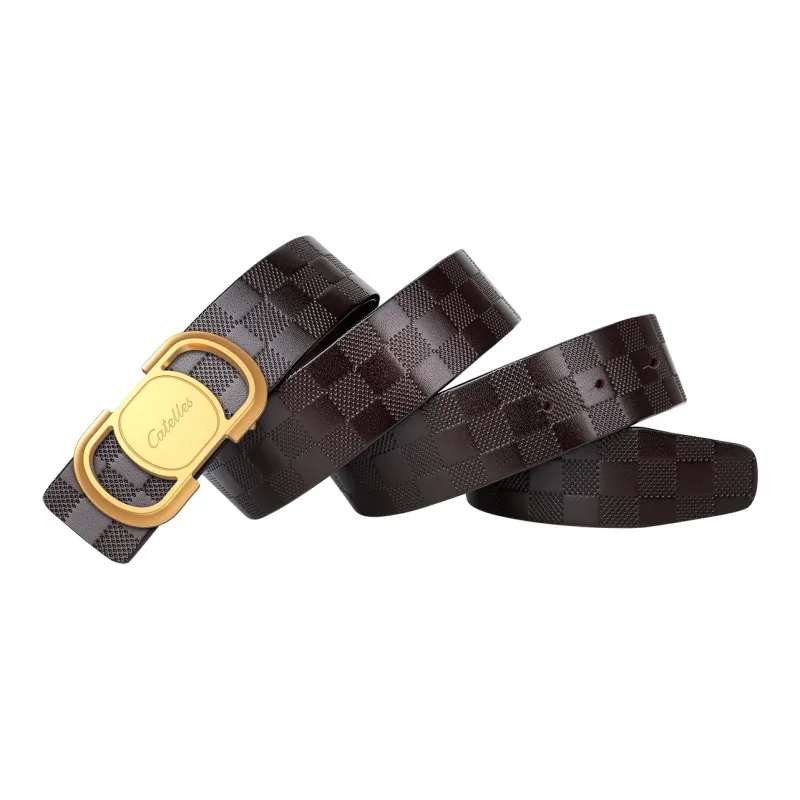 CATELLES Top Grain Cow Leather Belts Men's 3.5cm-8