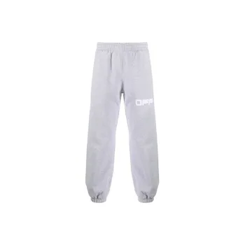 OFF WHITE Ss20 Knitted Sweatpants Men Light Gray