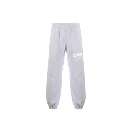 OFF WHITE Ss20 Knitted Sweatpants Men Light Gray