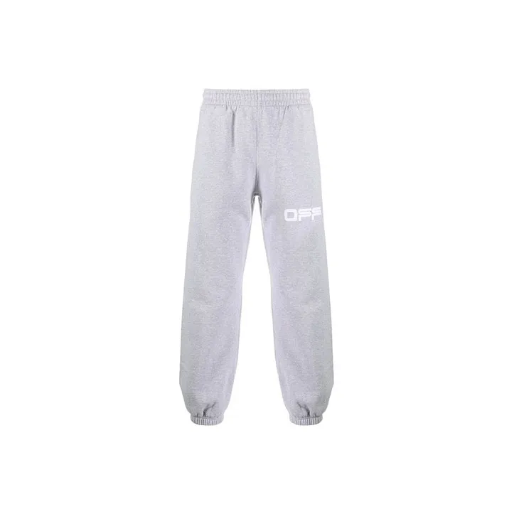 OFF WHITE Ss20 Knitted Sweatpants Men Light Gray-0