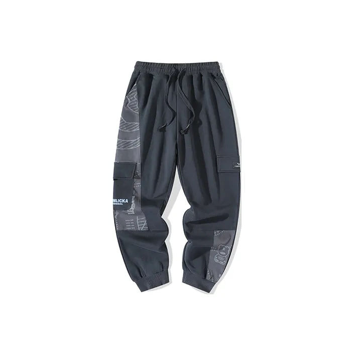 LAMLICKA Knitted Sports Pants Unisex Gray-0