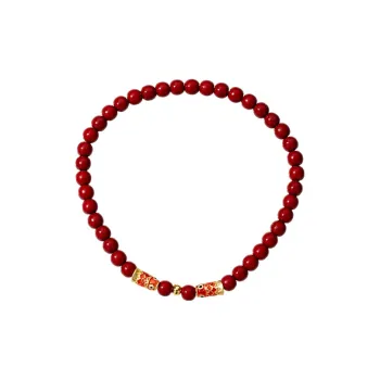 Encounter Gift Reconstructed Cinnabar Jade Bracelets Women's