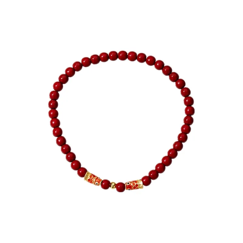 Encounter Gift Reconstructed Cinnabar Jade Bracelets Women's-0