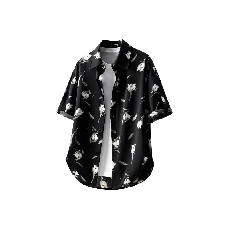 URBAN AUTHENTIC Shirt Matching Set Unisex Black-2
