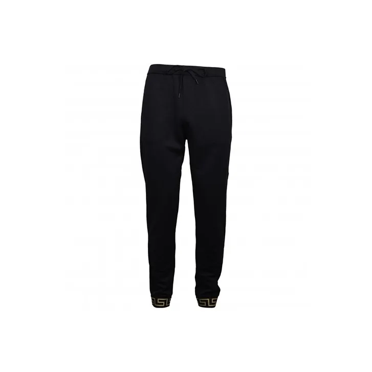 VERSACE Mens Greek Detail Drawstring Track Pants Black-0