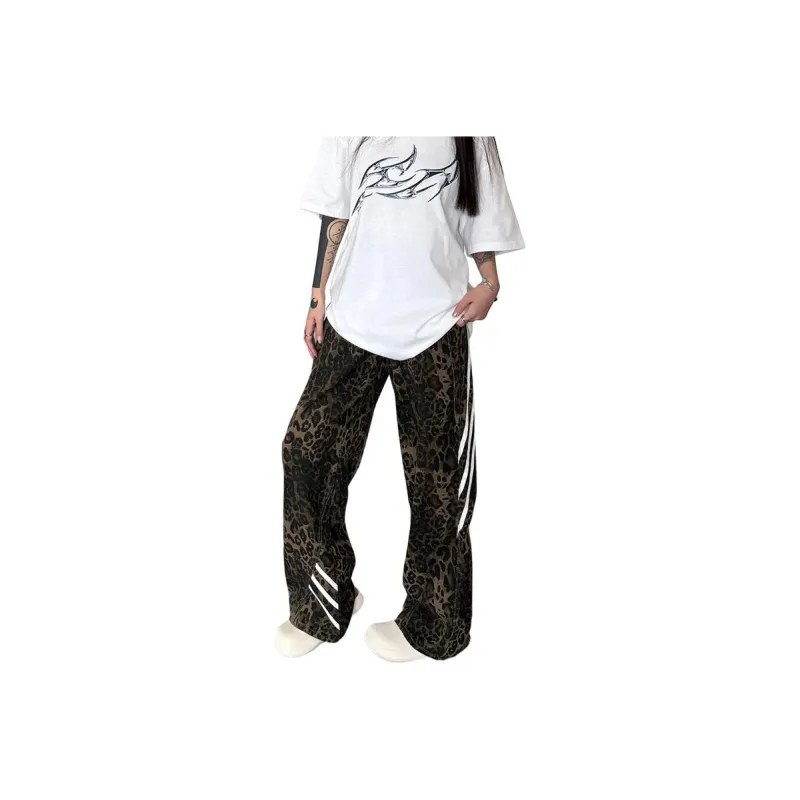 MGXEK Jeans Unisex Leopard Print-0