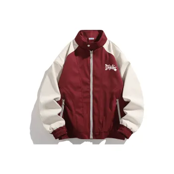 FONDLOOK Jackets Coats Unisex Burgundy