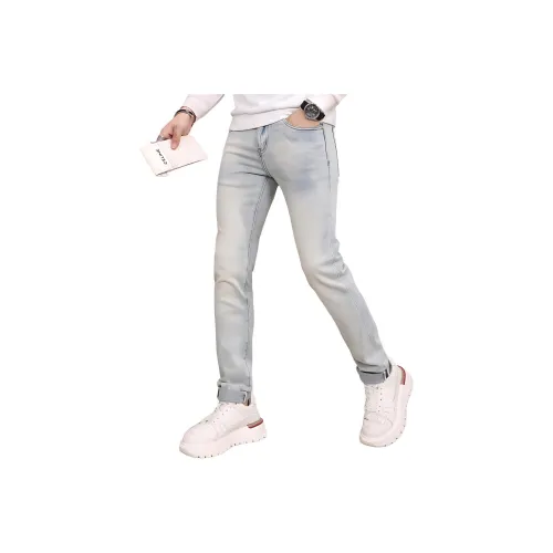 EVISU Jeans Men Denim Blue Vintage Blue
