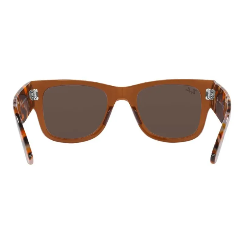 RayBan Acetate Square Sunglasses Unisex Brown-3