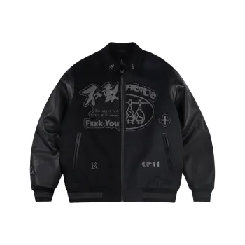 WHOOSIS The Boyhasnopatience Series Jackets Unisex Black