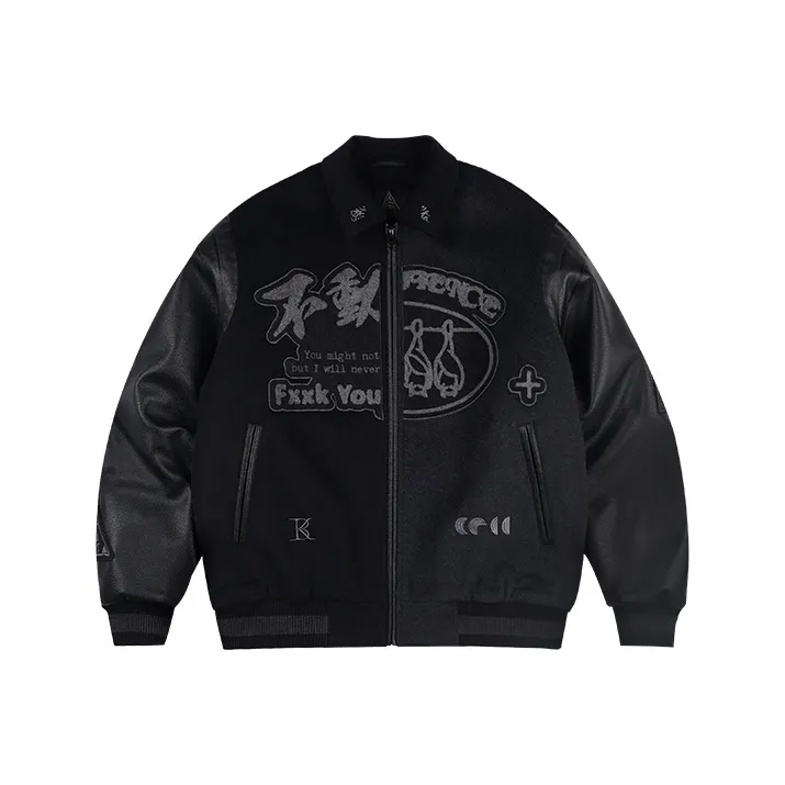 WHOOSIS The Boyhasnopatience Series Jackets Unisex Black-0
