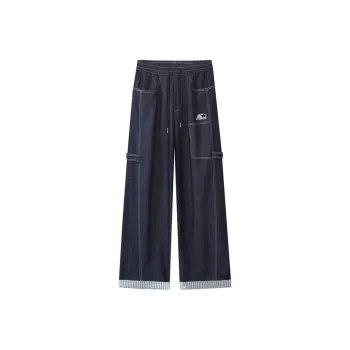 Qnxeey Jeans Unisex Denim Blue