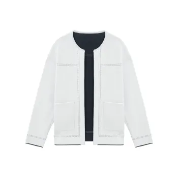 UNVESNO Jackets Unisex Smoke White+Teal Reversible