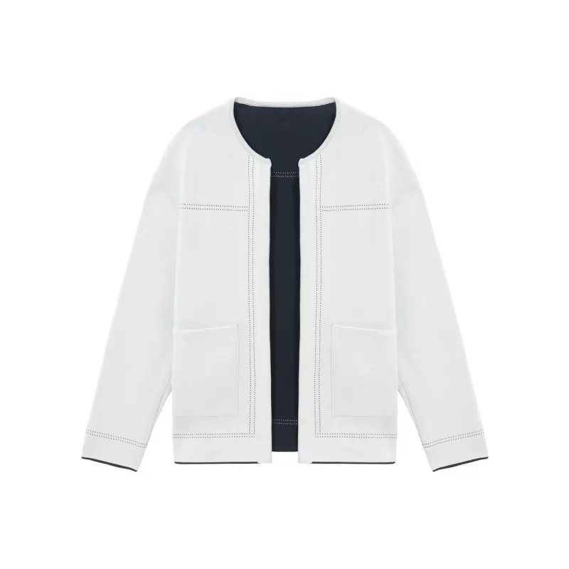 UNVESNO Jackets Unisex Smoke White+Teal Reversible-0
