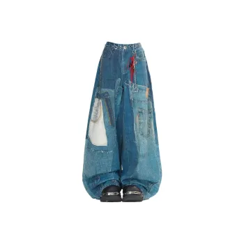 NEVER RULE Jeans Unisex Blue