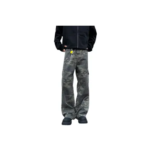 NOME Jeans Unisex Green Camouflage