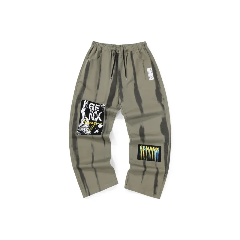 GENANX Casual Pants Unisex Military Green-0