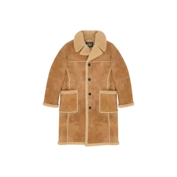 Denim Tears FW23 Leather Jacket Unisex Khaki