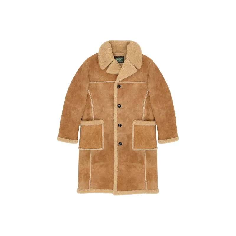 Denim Tears FW23 Leather Jacket Unisex Khaki-0