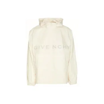 Givenchy Logo Printed Hooded Windbreaker