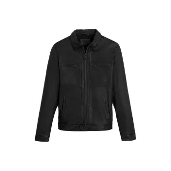 ALLSAINTS Leather Jackets Men Black Black
