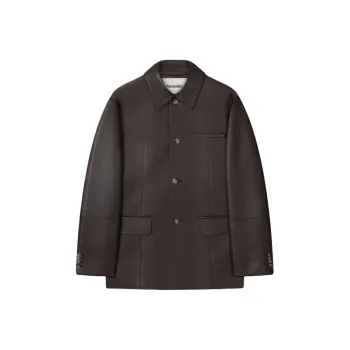 NANUSHKA Leather Jacket Men's Coffee