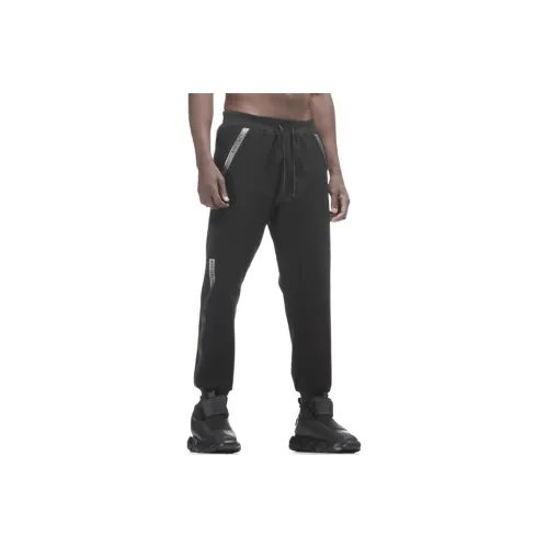 K bird Knitted Sports Pants Unisex Elastic Cuff Black