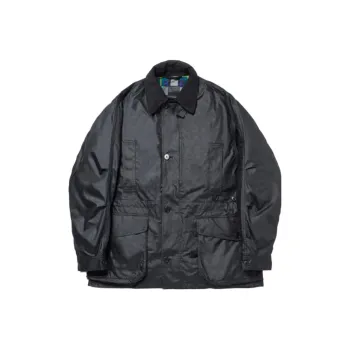 DAIWA PIER39 Leather Jacket Men's Black