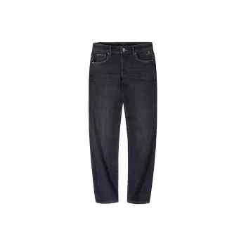CAMEL Fleece Lined Warm Cotton Feel Stretch Washable Casual Long Silver Fox Denim Denim Men's