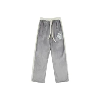 JUST VIBE Straight Casual Pants Unisex Gray