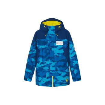 SPYDER Jackets Coats Men's Camouflage Blue And Yellow