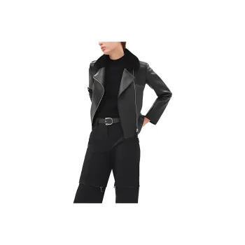 HERMES Leather Jackets Men Black