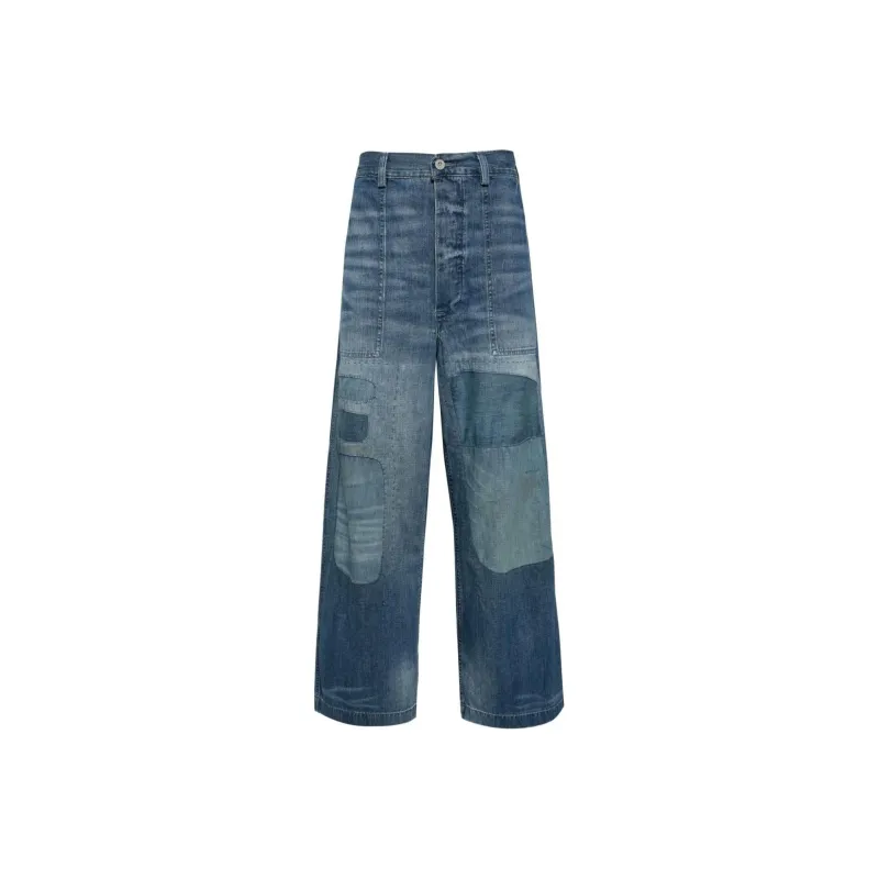 Polo Ralph Lauren Distressed Wide-leg Jeans-0