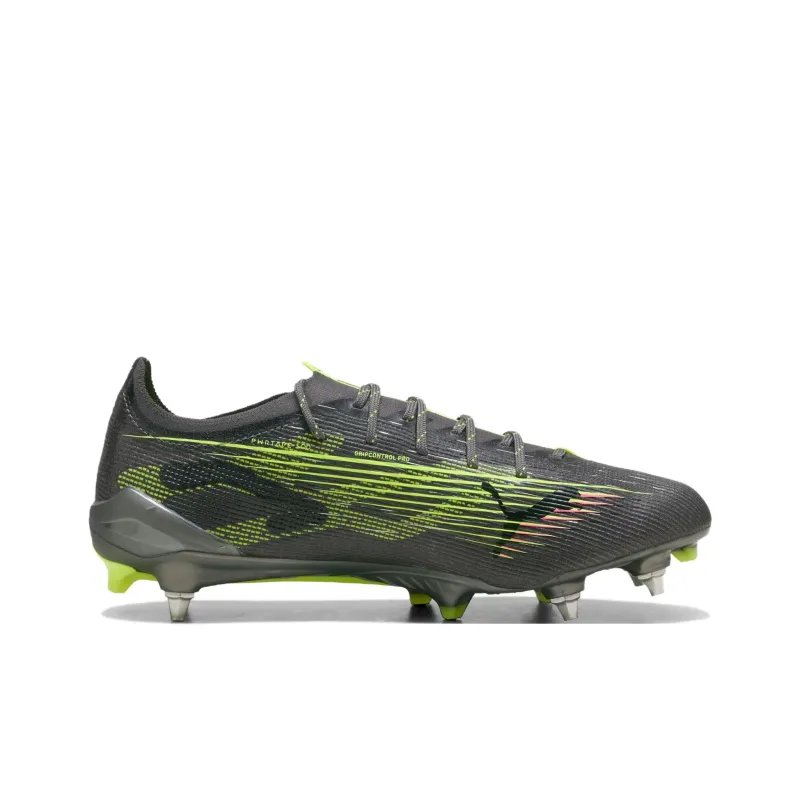 PUMA ULTRA 5 ULTIMATE Anti Slip Wear Resistant Soccer Shoes Men's Silver Yellow-1
