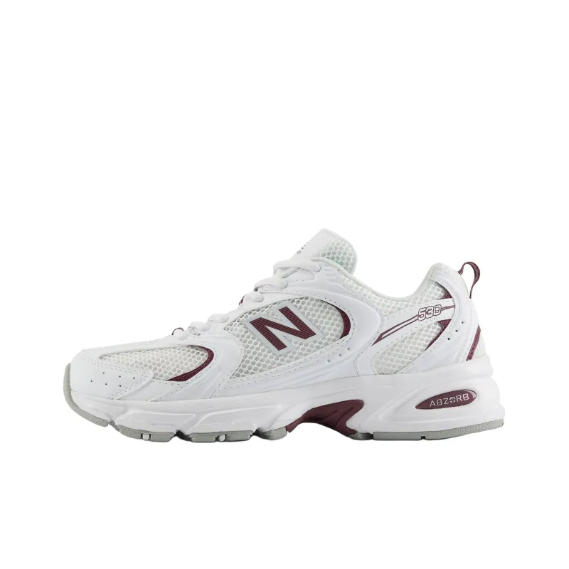 New Balance 530 White Dark Ice Wine-0