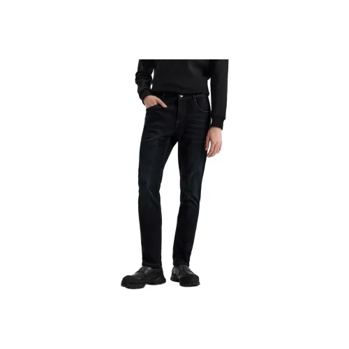 Biyin Leufen Jeans Men's Dark Blue