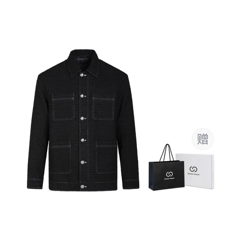 Chester Charles Jackets Coats Men's Black-0