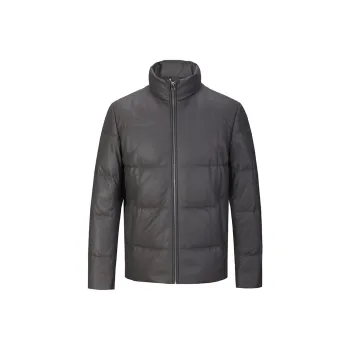 DAVID NAMAN FW23 Leather Jacket Men's Light Purple