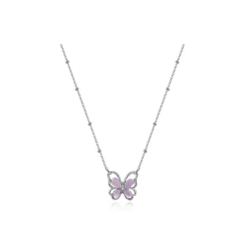 Long Fu Glass Cat Eye Necklaces Women's