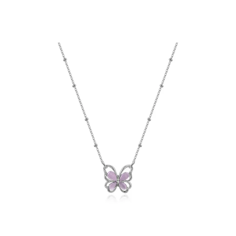 Long Fu Glass Cat Eye Necklaces Women's-0