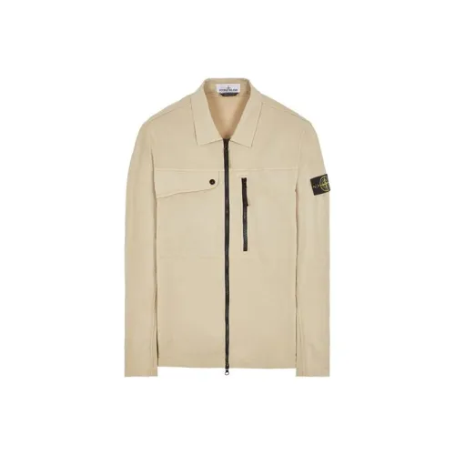STONE ISLAND Compass badge Zip up Shirt Jacket