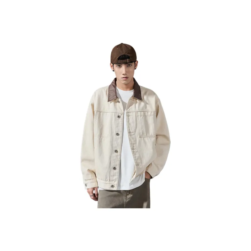 ALL IN Jackets Coats Men's Elegant Apricot-0